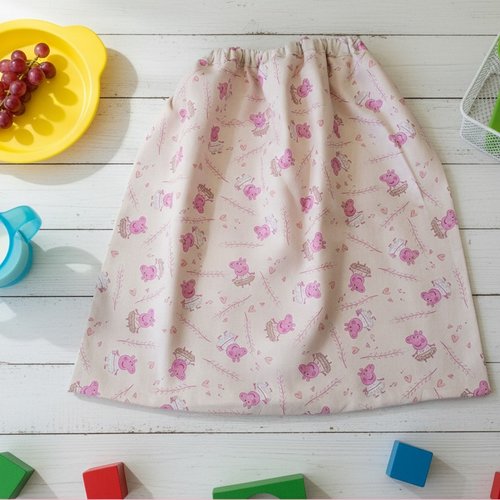 Serviette de cantine élastique motif peppa pig