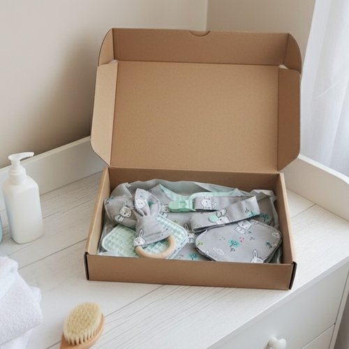 Coffret naissance/box naissance 6 lingettes - destockage