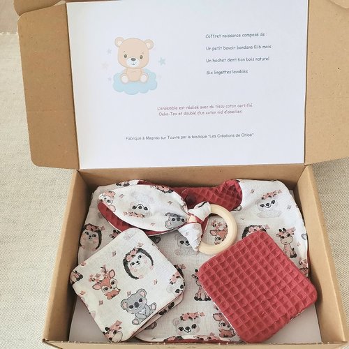 Coffret naissance/box naissance prune/animaux - destockage