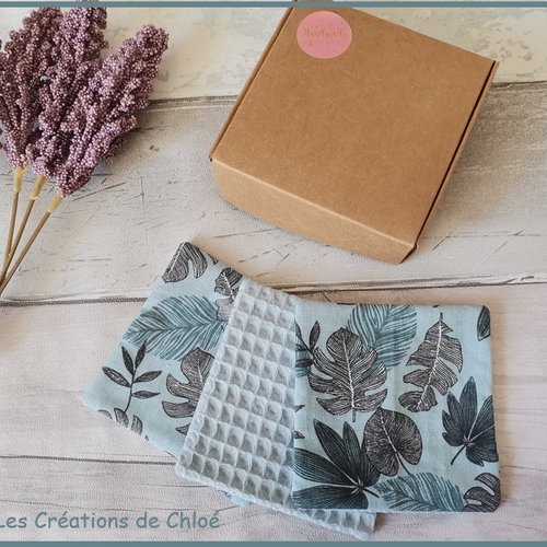 Boite de 9 lingettes démaquillantes coton et nid d'abeilles - destockage