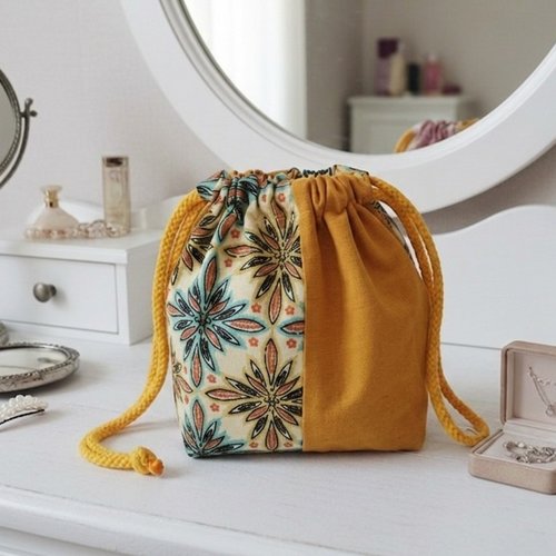 Pochon / sac en patchwork origami