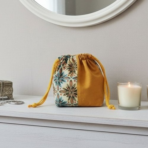 Pochon / sac en patchwork origami