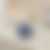 Chouchou coton bleu et blanc