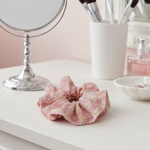 Chouchou coton rose