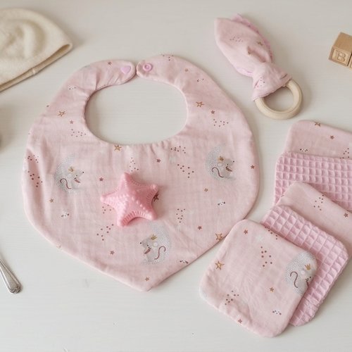 Coffret naissance/box naissance rose avec savon
