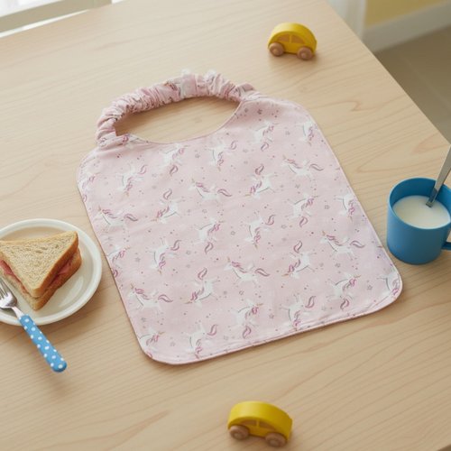 Serviette de cantine élastique motif licornes