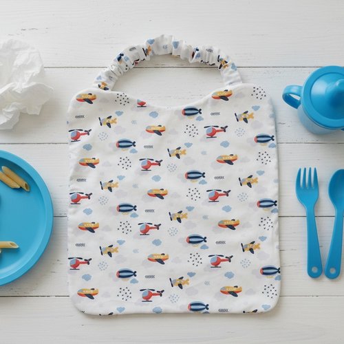 Serviette de cantine élastique motifs avions
