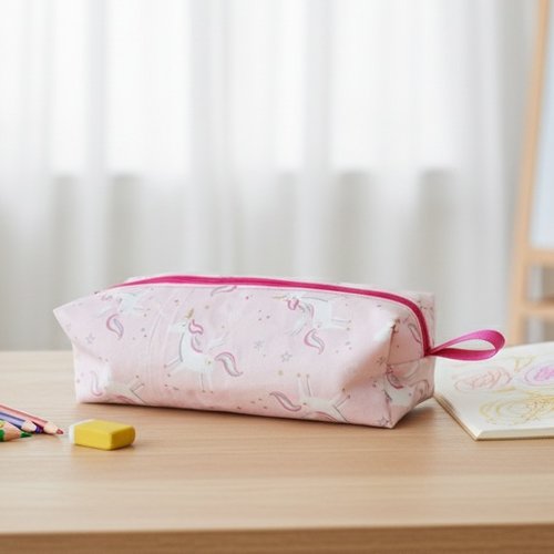 Trousse d'école fille motif licornes