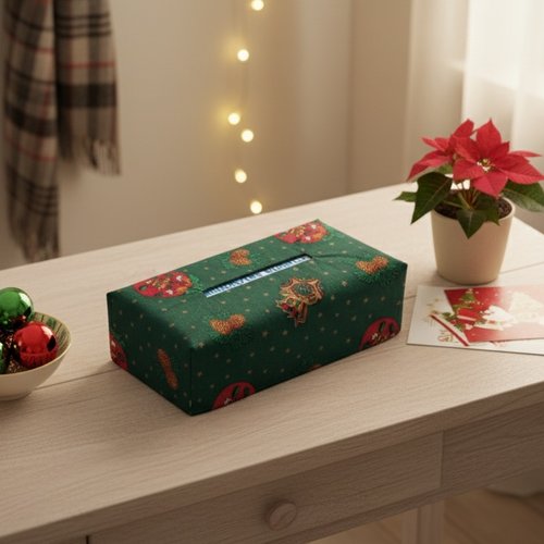 Housse pour boite à mouchoirs thème noël
