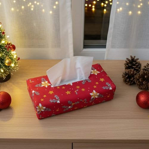 Housse pour boite à mouchoirs thème noël