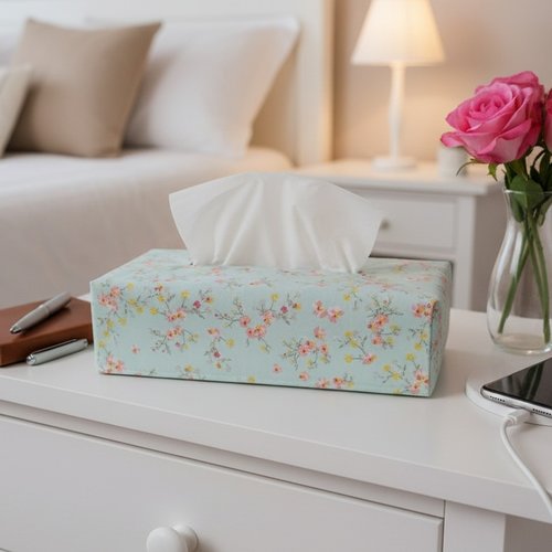 Housse pour boite à mouchoirs coton imprimé