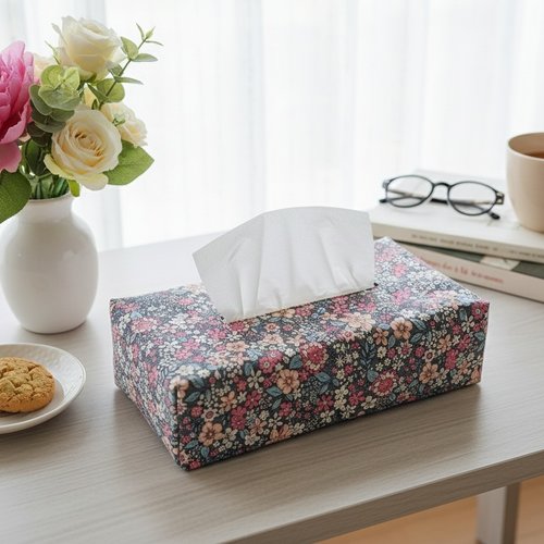 Housse pour boite à mouchoirs coton imprimé