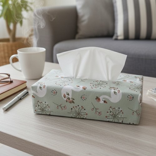 Housse pour boite à mouchoirs coton imprimé