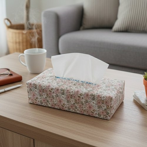 Housse pour boite à mouchoirs coton imprimé
