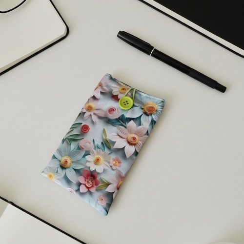 Housse/étui rembourré téléphone portable tissu effet 3d