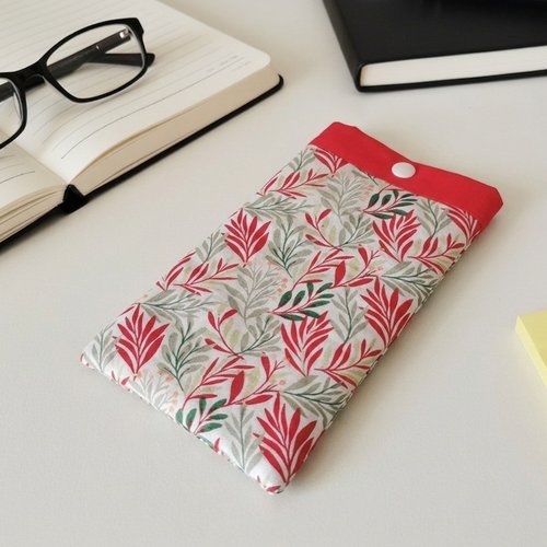 Housse/étui rembourré téléphone portable rouge et vert