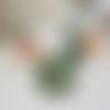 Chouchou coton vert motifs cachemire