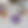 Chouchou coton lilas motifs rayures