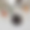 Chouchou coton noir motifs fleurs