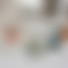 Chouchou coton vert motifs fleurs