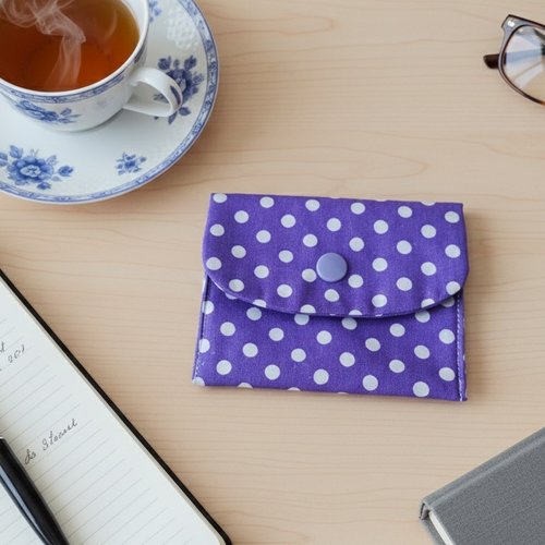 Porte carte ou monnaies tissus coton