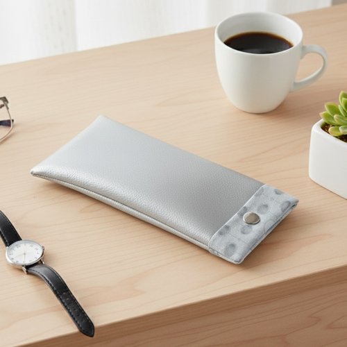 Etui à lunette en simili cuir et tissus