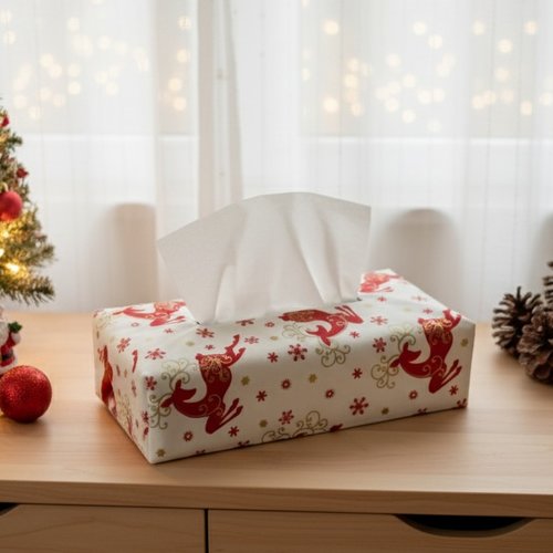 Housse pour boite à mouchoirs thème noël