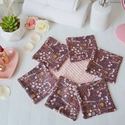 Boite de 9 lingettes démaquillantes coton et nid d'abeilles