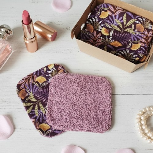 Lot de 8 grandes lingettes démaquillantes coton et éponge