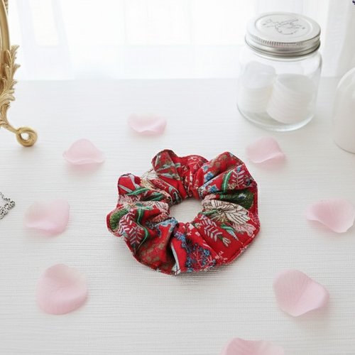 Chouchou coton rouge