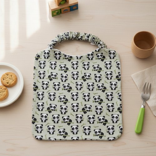 Serviette de cantine élastique motifs panda