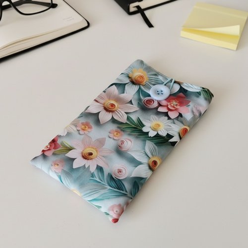 Housse/étui rembourré téléphone portable tissu effet 3d