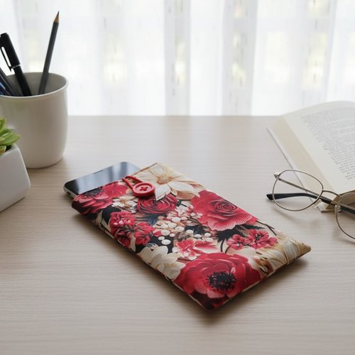 Housse/étui rembourré téléphone portable tissu effet 3d