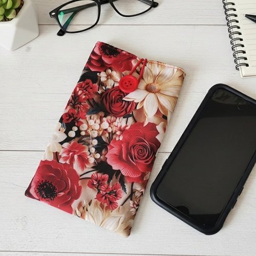 Housse/étui rembourré téléphone portable tissu effet 3d