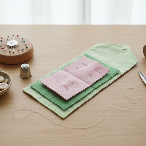 Pochette/étui pour aiguilles à coudre