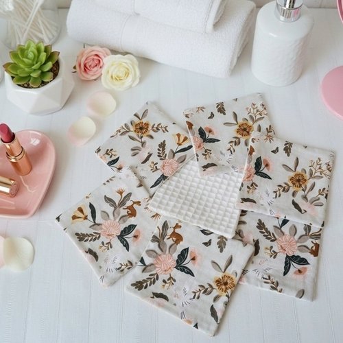 Boite de 9 lingettes démaquillantes coton et nid d'abeilles