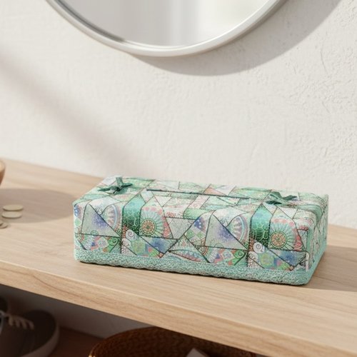 Housse pour boite à mouchoirs motifs géométriques