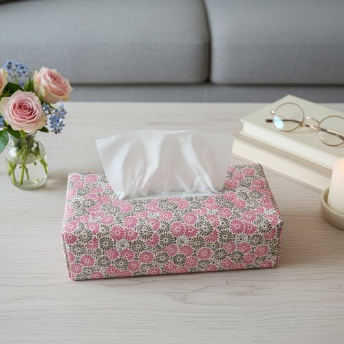 Housse pour boite à mouchoirs coton imprimé