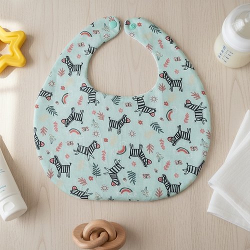 Bavoirs bébé coton et nid d'abeilles blanche