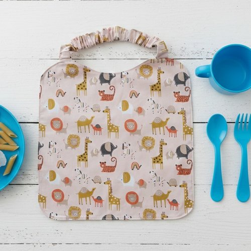 Serviette de cantine élastique motif animaux