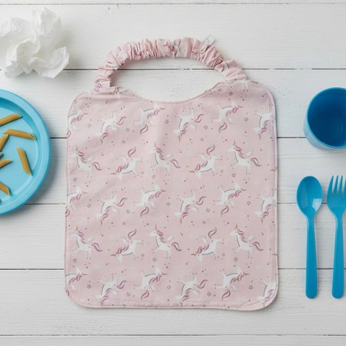 Serviette de cantine élastique motif licornes