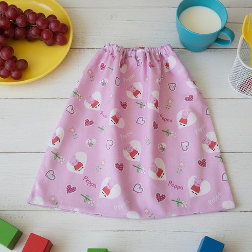Serviette de cantine élastique motif peppa pig