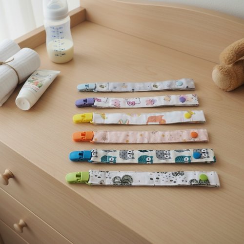 Attache tétine en tissus coton - lot 3