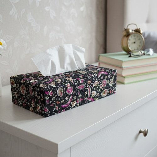 Housse pour boite à mouchoirs coton imprimé