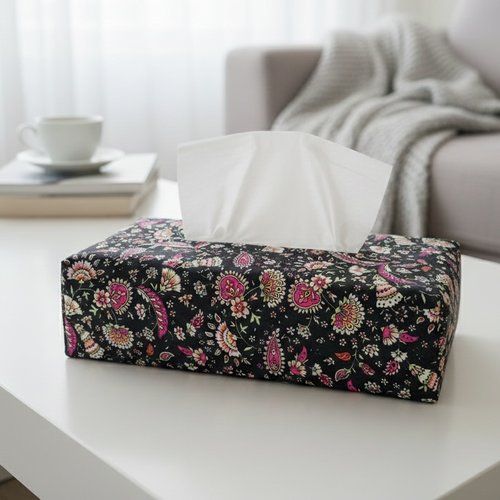Housse pour boite à mouchoirs coton imprimé