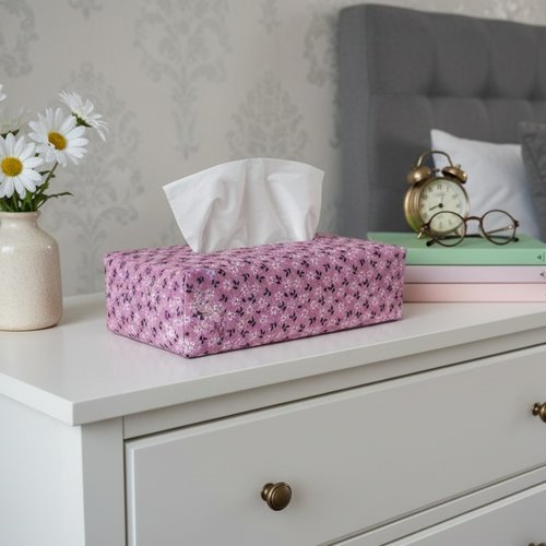 Housse pour boite à mouchoirs coton imprimé