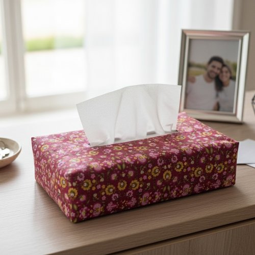Housse pour boite à mouchoirs coton imprimé