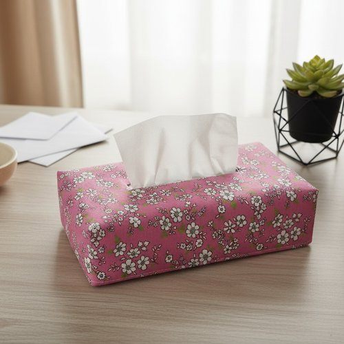Housse pour boite à mouchoirs coton imprimé