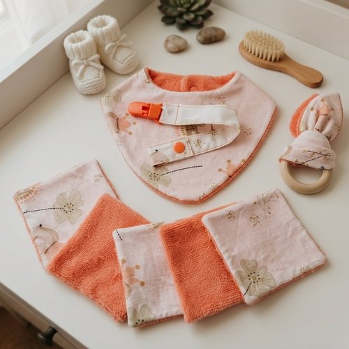 Coffret /box naissance orange/animaux