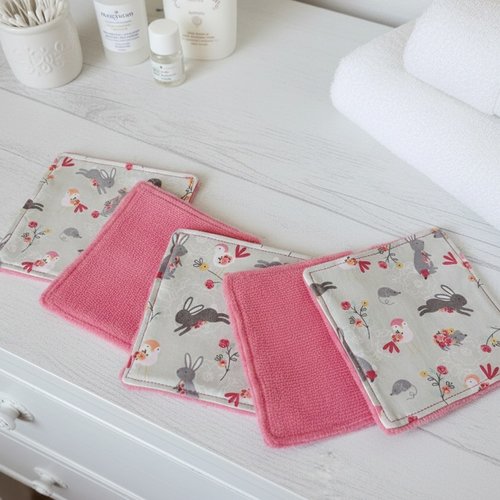 6 lingettes bébé coton et éponge bambou